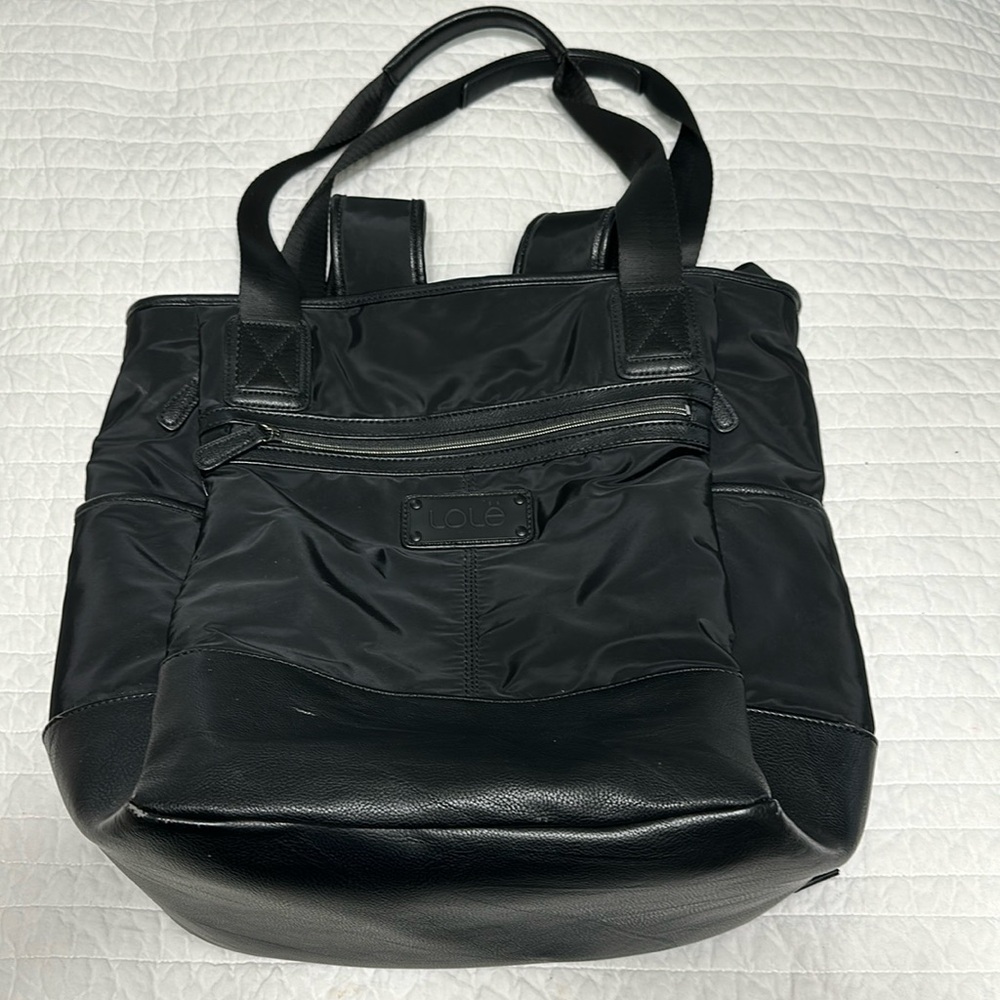 Lole gym bag diaper bag backpack euc carry on Lily 17 x 16